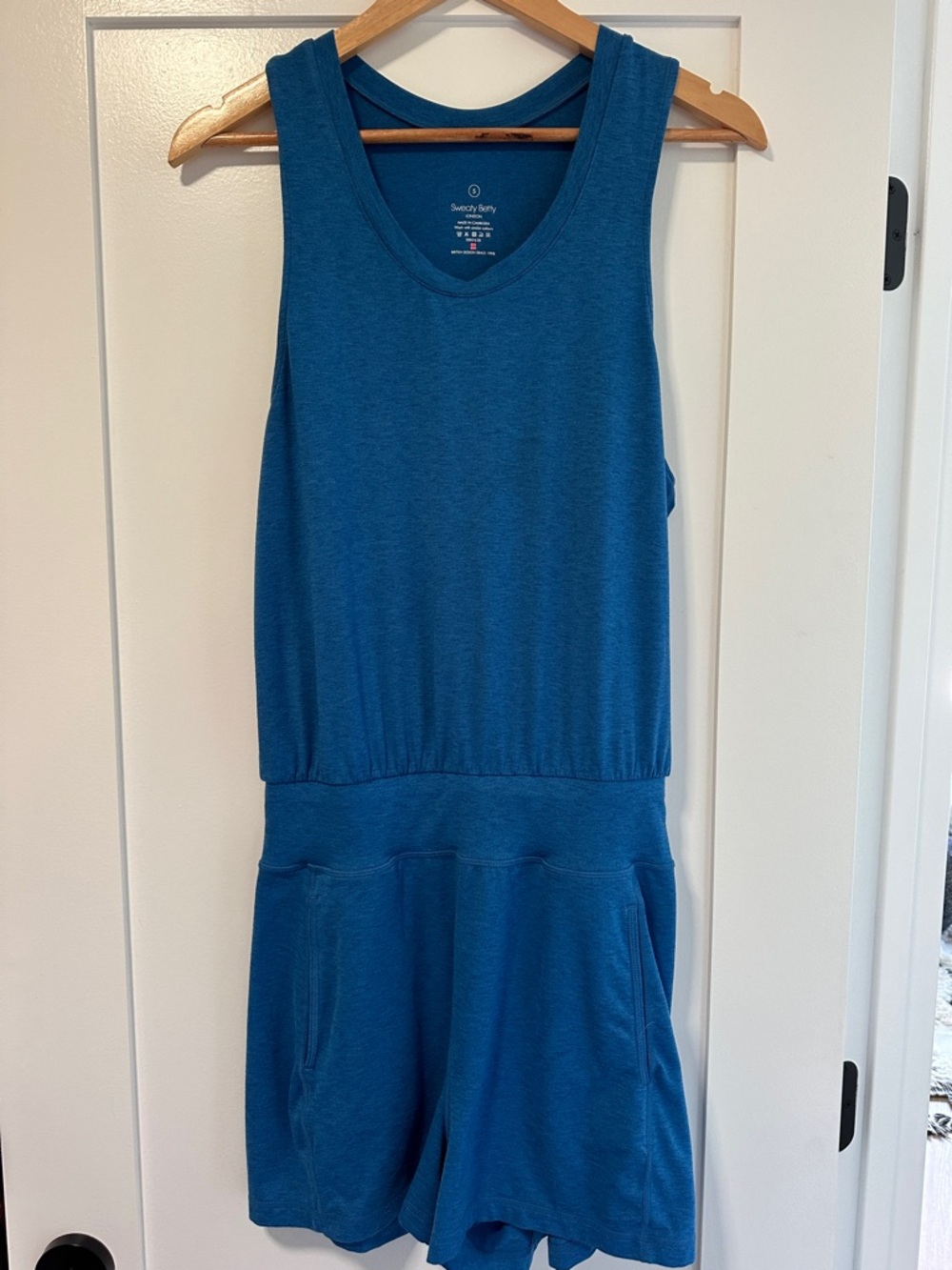 Sweaty Betty Blue Sleeveless Racerback Romper